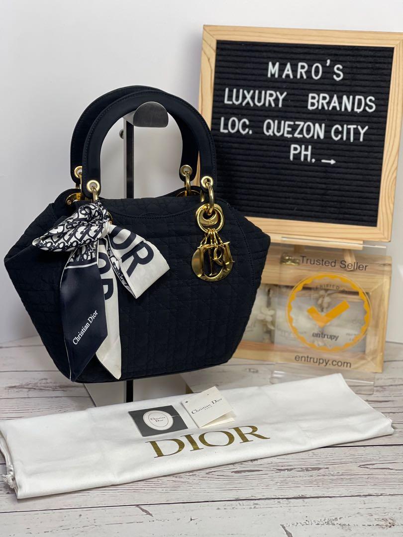 Christian Dior Black Nylon Mini Lady Dior Bag