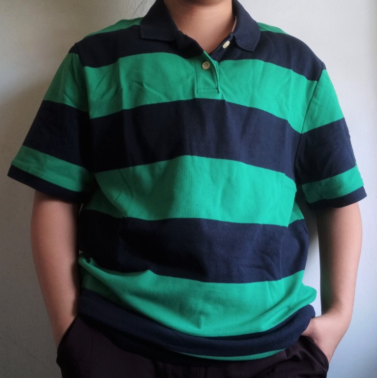 AUTHENTIC Old Navy Men s Pattern Polo Shirt Blue Green Men s