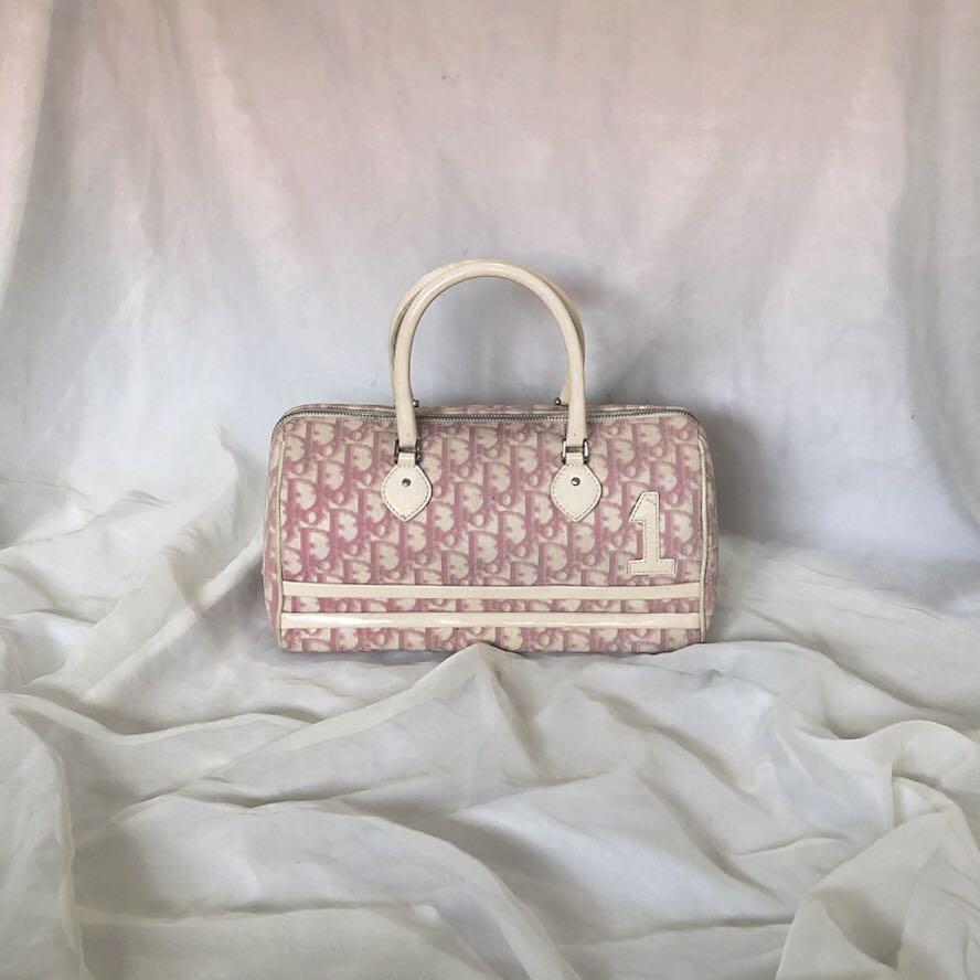 Authentic Pink Dior Boston Bag, Luxury, Bags & Wallets on Carousell