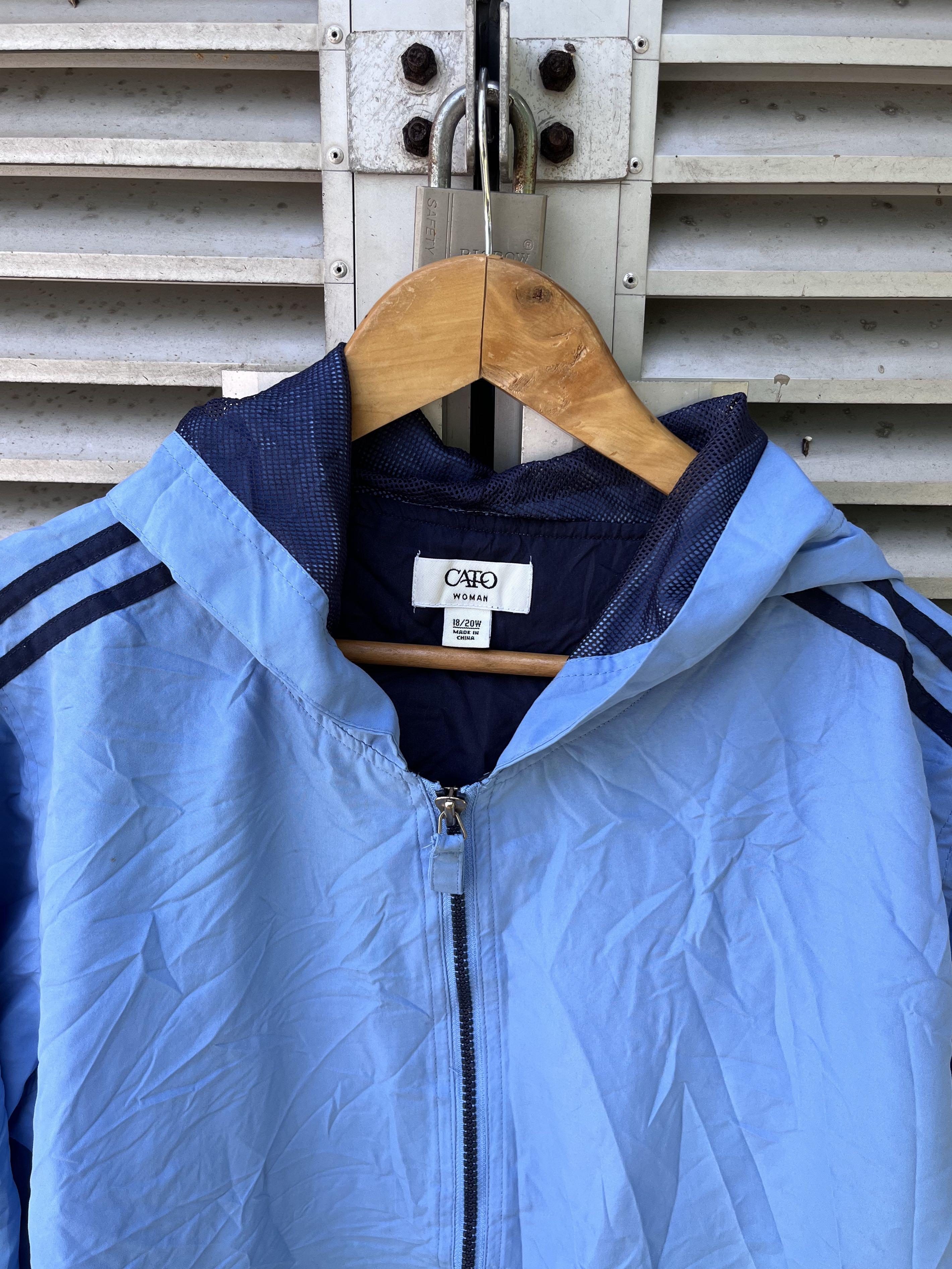 baby blue Cato windbreaker, Women's Fashion, Coats, Jackets and Outerwear  on Carousell