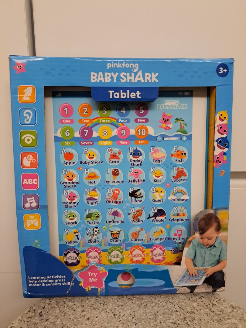 Baby shark tablet/pinkfong/ learn ABC, 兒童＆孕婦用品, 嬰兒玩具 Carousell