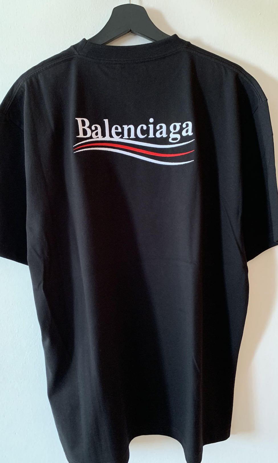 BALENCIAGA  Political Campaign Layered T Shirt  Men  Black 1070   Flannels