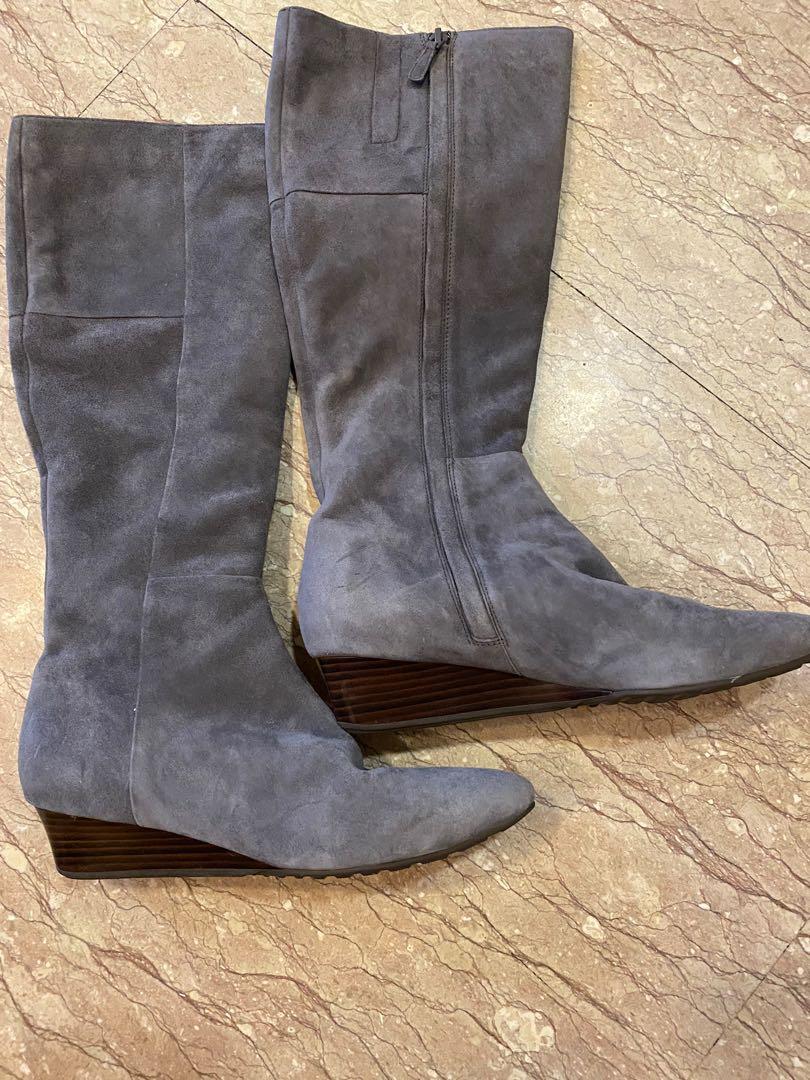 Cole haan suede knee high boots new arrivals