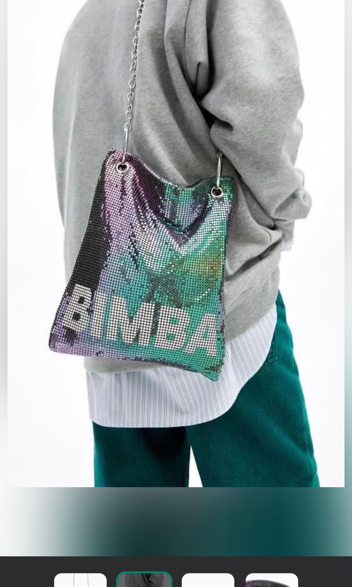 Bimba Y Lola Small Multicolor Embroidered Crossbody Bag in Blue
