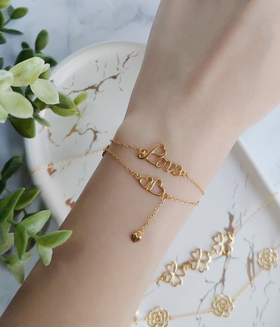 Gold bracelet models for girls deals