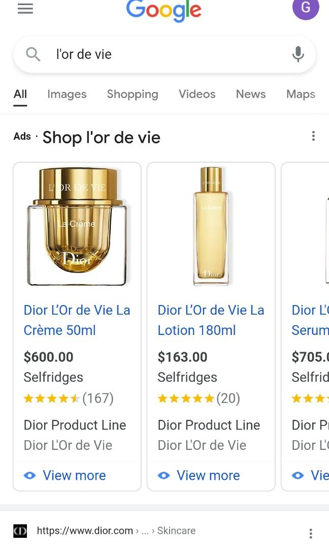 BN Dior L Or De Vie La Creme Beauty Personal Care Face Face