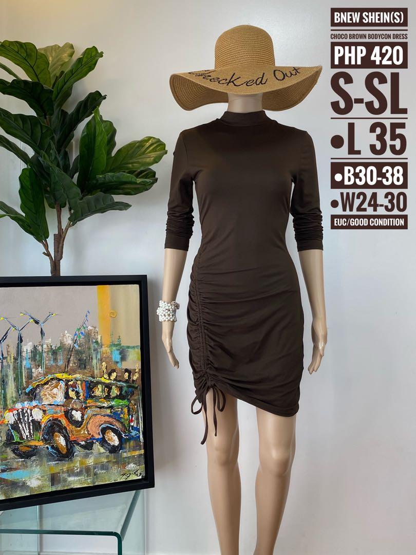 BNEW SHEIN CHOCO BROWN BODYCON DRESS 