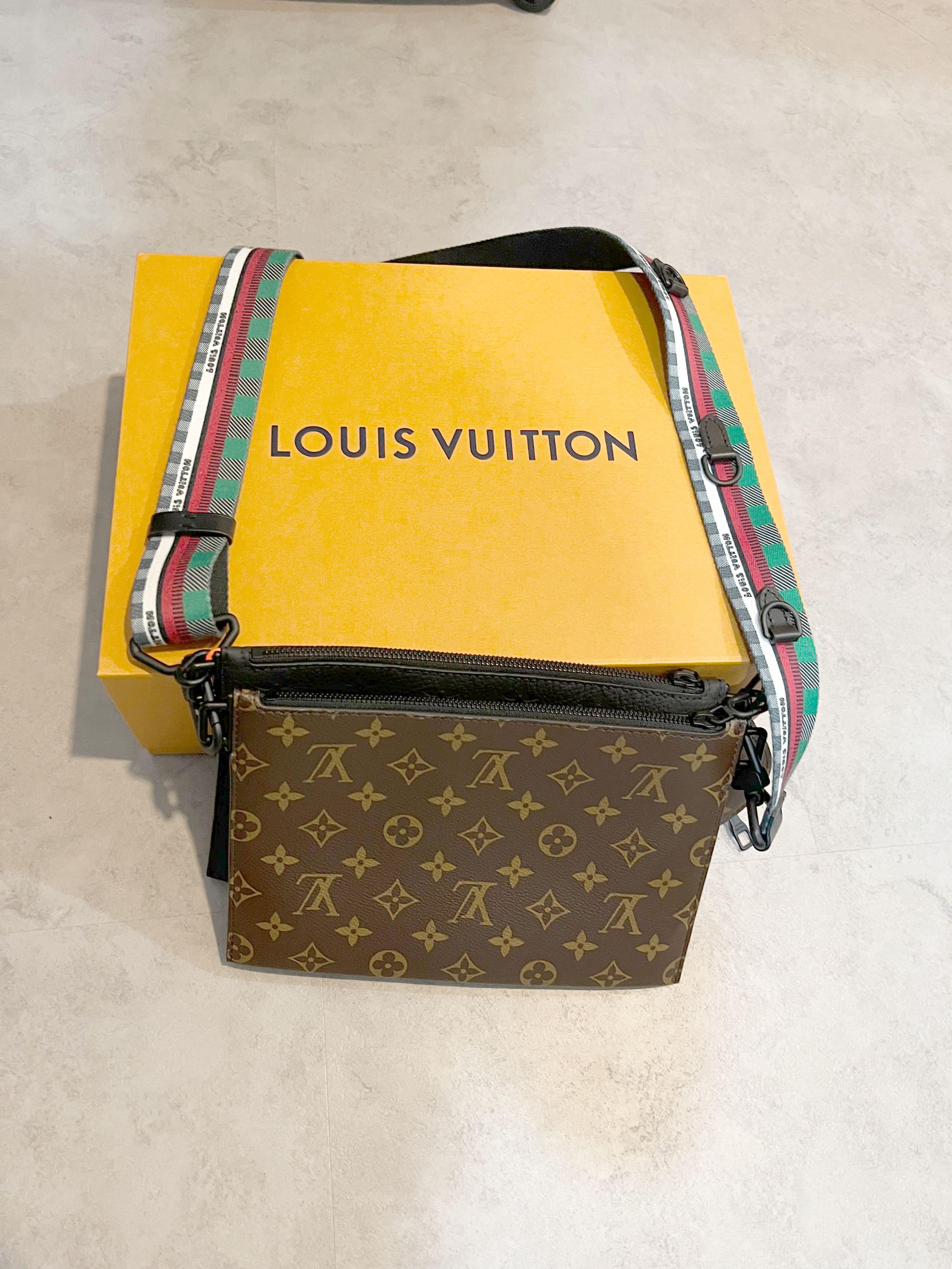 Lou.is Vui.tton TRIO POUCH Monogram coated canvas and black Taurillon  Monogram leather M59681 High