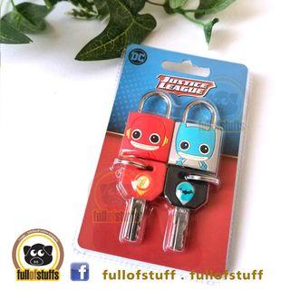 BNIP DC Comics Justice League The Flash & Batman Baggage Luggage Bag Key Locks