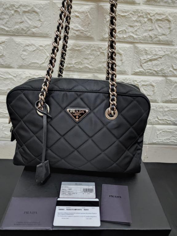 Prada tessuto impuntu nero best sale