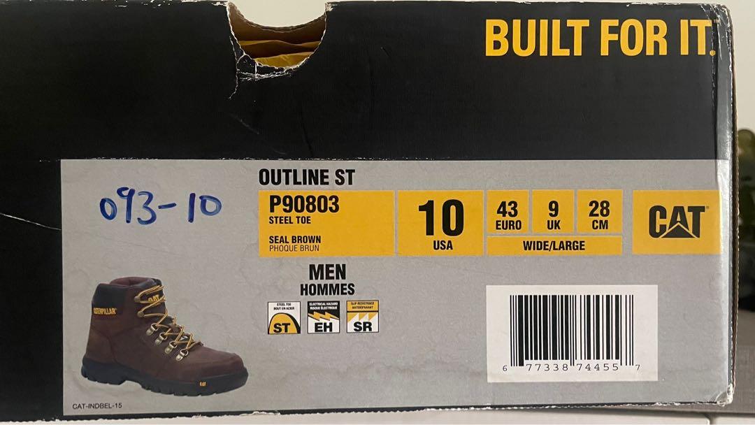 CAT Caterpillar OUTLINE ST Steel Toe Safety Boots P90803 Seal