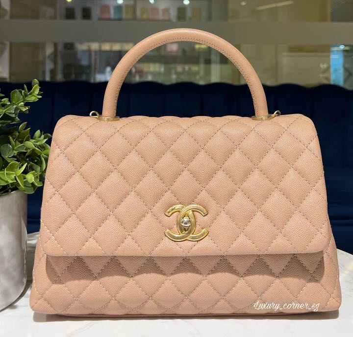 Chanel Coco Handle Dark Beige Caviar Ghw Luxury Bags Wallets On Carousell