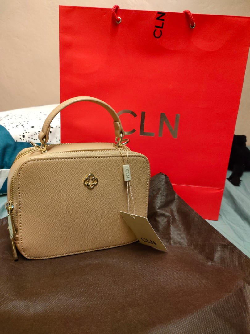 CLN White w Gold Hardware Shoulder-to-Cross Body Bag, Luxury, Bags &  Wallets on Carousell
