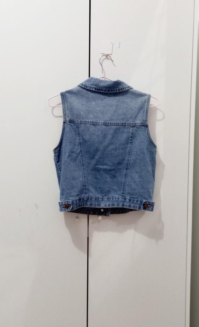 Cotton On Denim Vest, Fesyen Wanita 