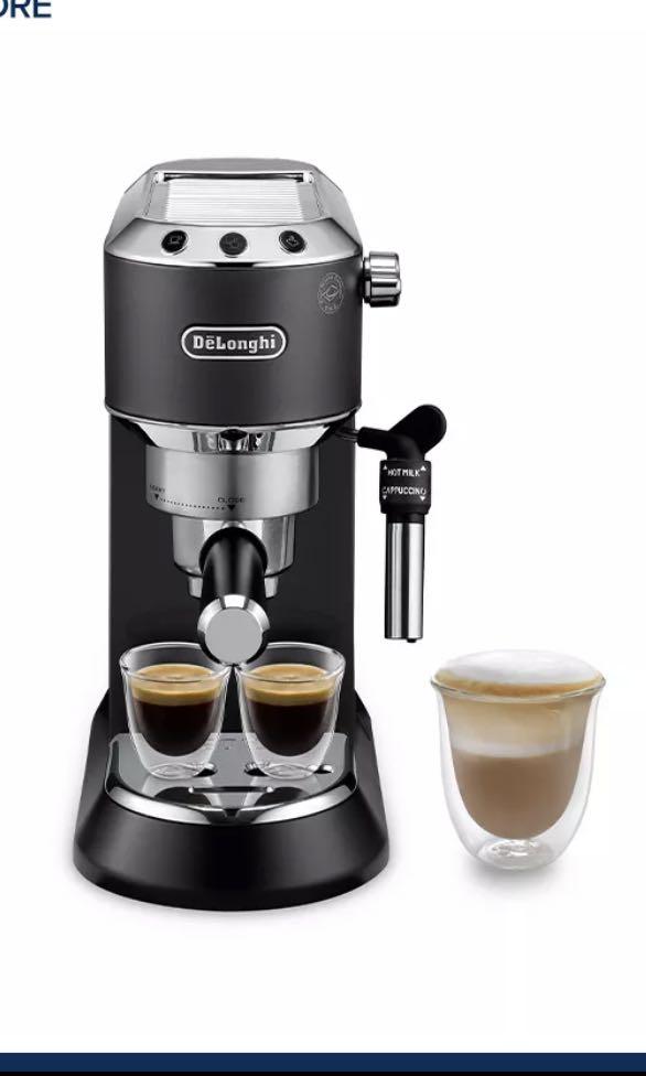 De'Longhi Dedica Style Pump Driven Manual Espresso Machine (Black
