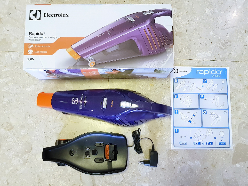 Electrolux rapido ZB5108 Cordless Handheld Vacuum Cleaner 9.6 volt, TV & Home Appliances, Vacuum