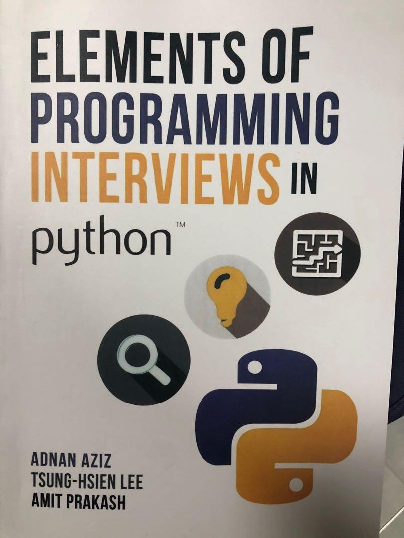 Elements of programming interviews in python book coding , Hobbies ...