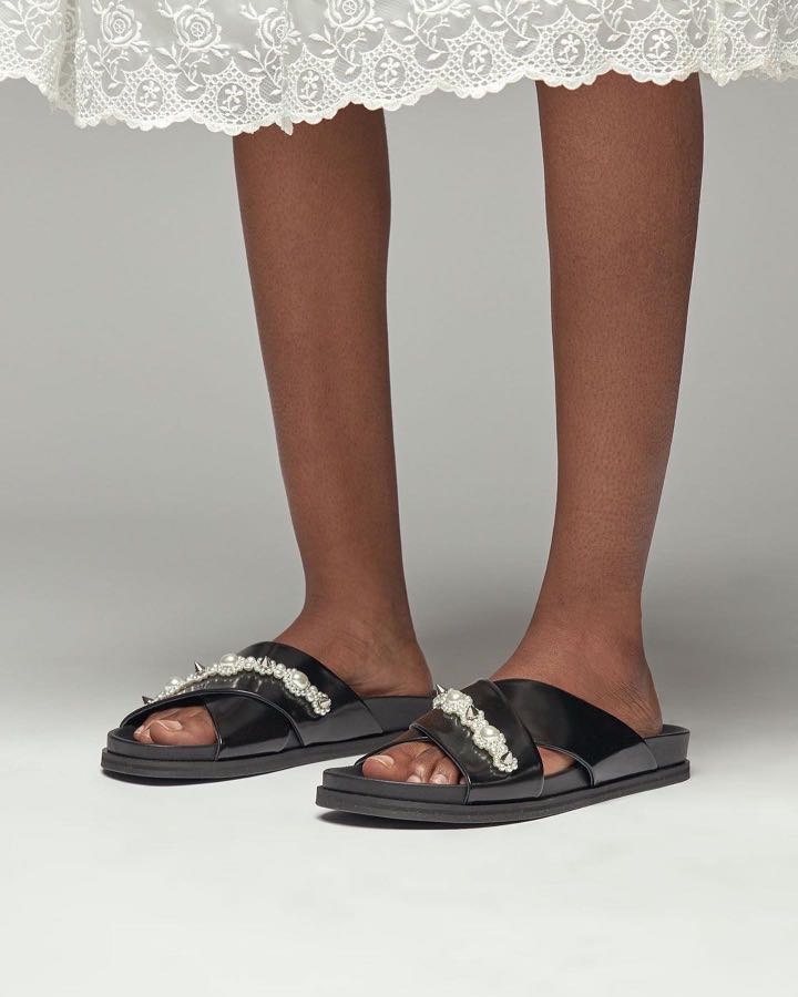 Excellent condition Authentic Simone Rocha beaded slides 36 Retails for ...