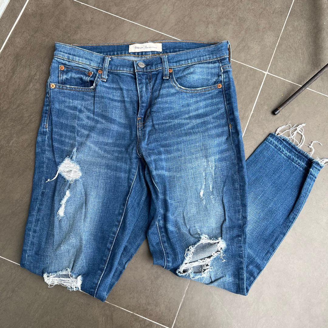 Gap ripped jeans womens hotsell