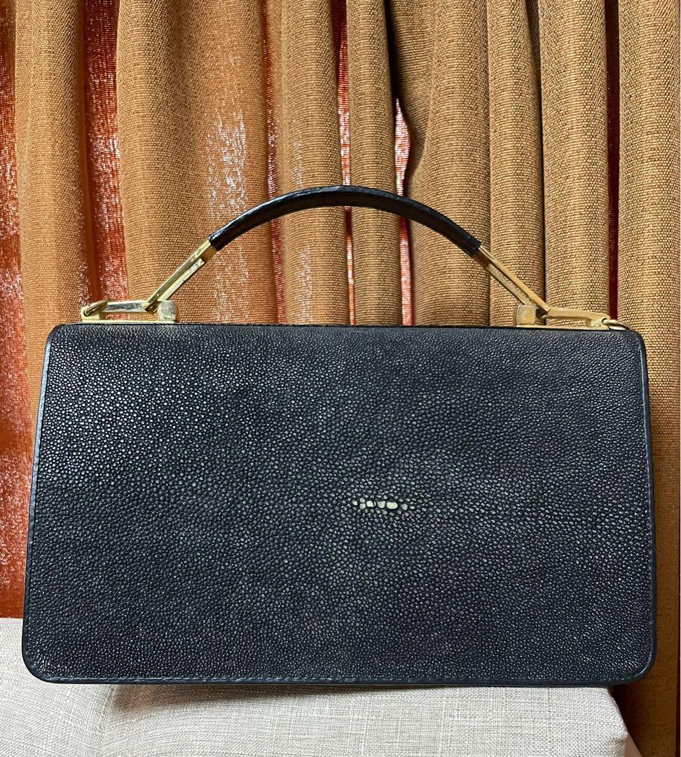 Genuine stingray skin two way bag (Category: Luxury Bags & Wallets) located in Manila. Submitted by curatedgoodsmnl (Listing ID 1166905441, Image 1). Description: Removable strap.
