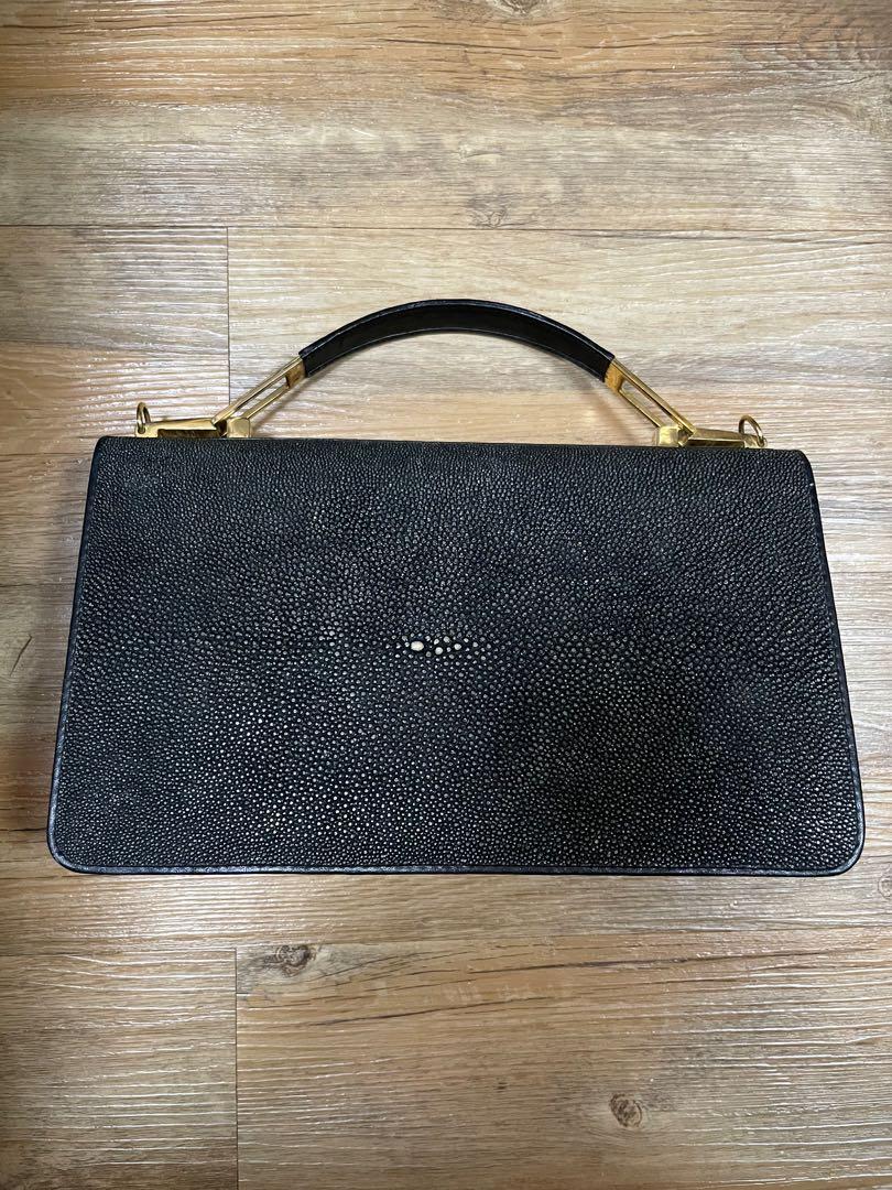 Genuine stingray skin two way bag (Category: Luxury Bags & Wallets) located in Manila. Submitted by curatedgoodsmnl (Listing ID 1166905441, Image 2). Description: Removable strap.