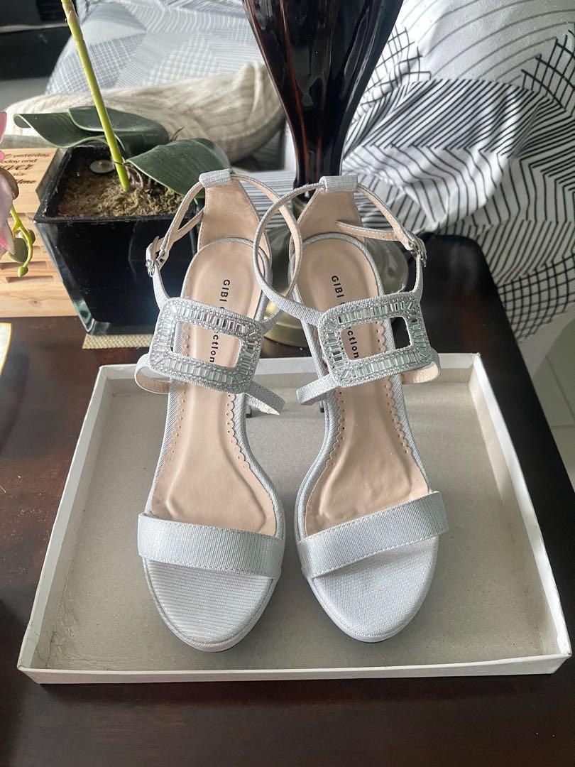 GIBI silver high heels, Women's Fashion, Footwear, Heels on Carousell