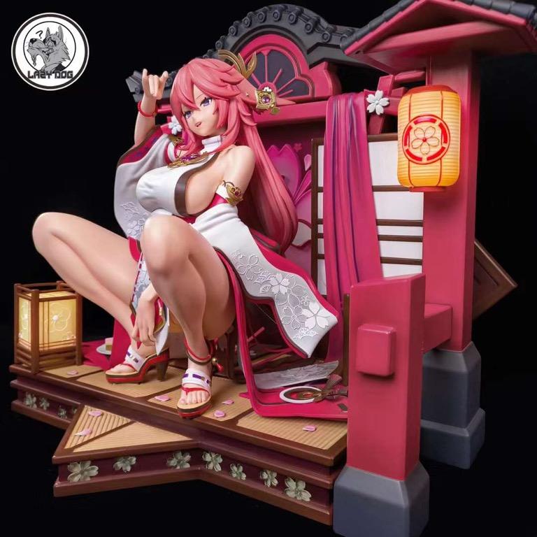 新品未開封『原神』lazydog 八重神子フィギュア ガレキ スタチュー 