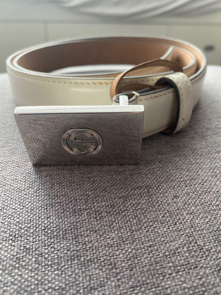 Real white new arrivals gucci belt