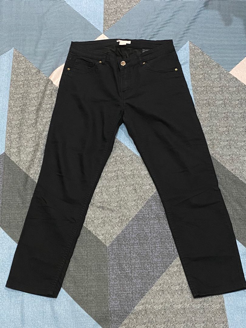 H&M Black Pants, Women's Fashion, Bottoms, Jeans on Carousell