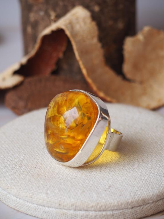 Raw amber ring discount