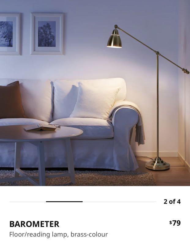 IKEA BRASS BAROMETER FLOOR LAMP Furniture Home Living Lighting