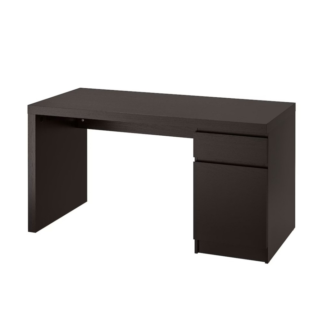 Ikea malm desk black sale