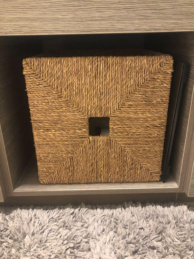 IKEA wicker storage box, Furniture & Home Living, Home Improvement & Organisation, Storage Boxes