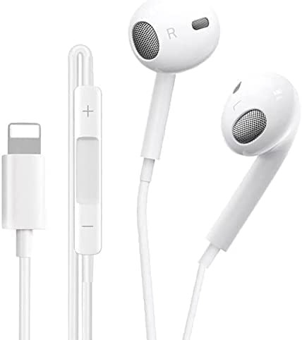 In Ear Headphones for iPhone,Hi-Res Extra Bass,HiFi-Audio Stereo Noise Isolating Earbuds Wired Earbuds with Mic and Volume Control Compatible with iPhone 12/12 Pro/11/11 Pro/7/8/SE/XS/XS Max/X/XR 