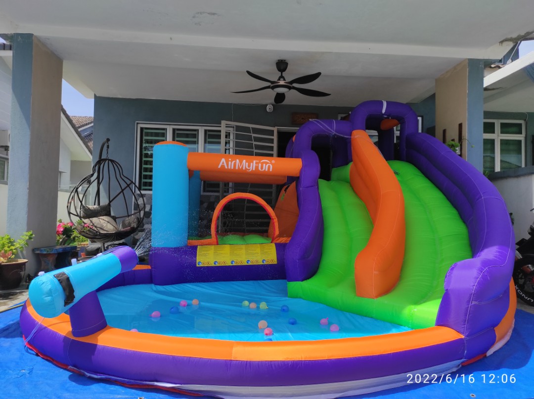 Inflatable Pool with Slide Rental, Babies & Kids, Infant Playtime on