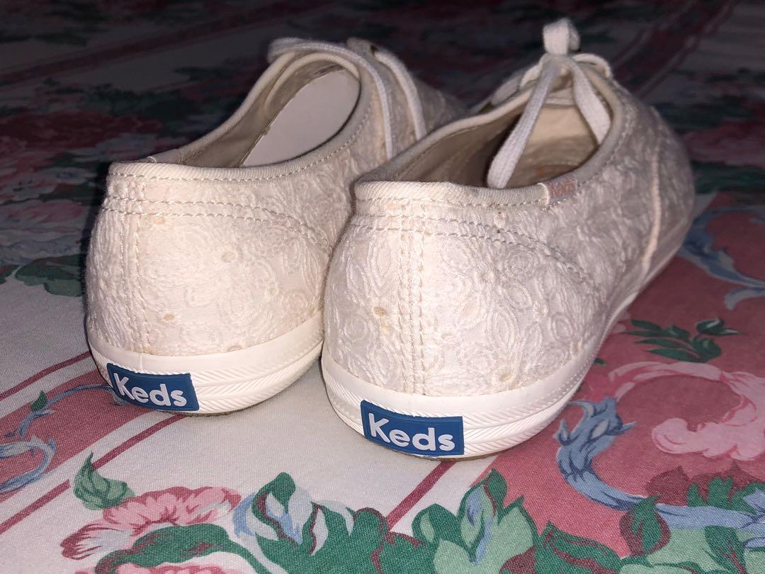 Keds champion best sale eyelet white