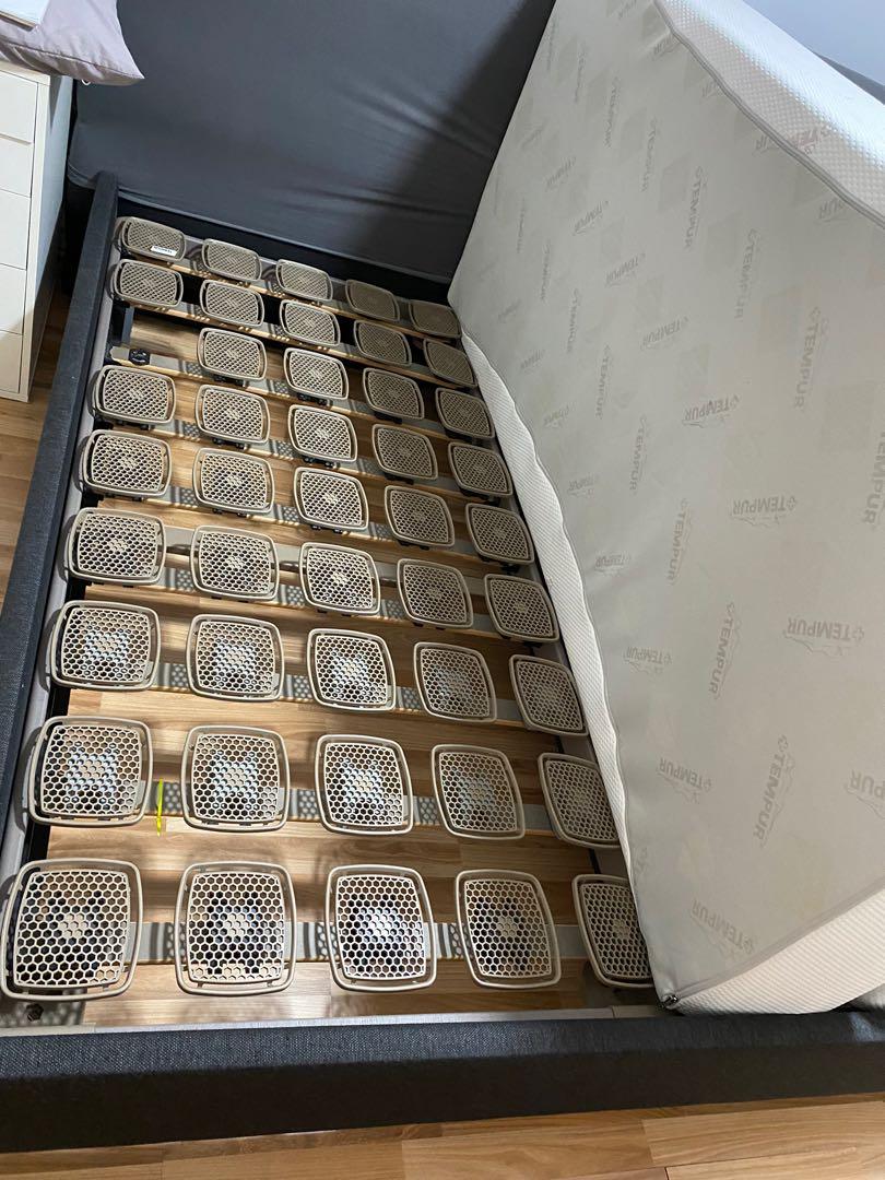 King Size Tempur Mattress with Integrated Bed Frame, Furniture & Home