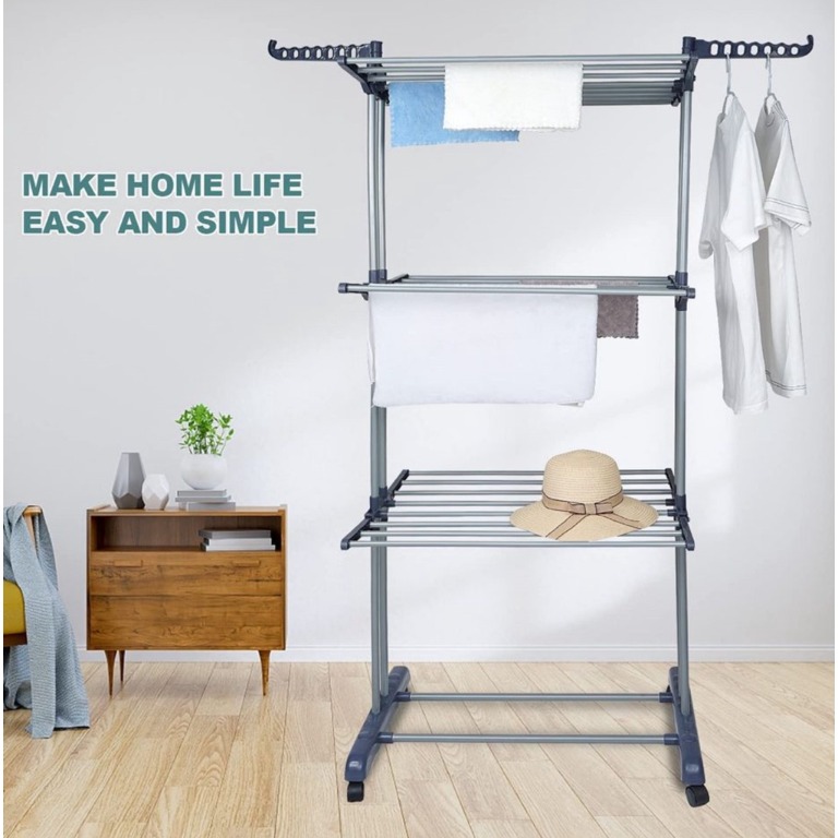 KOREA STYLE 3 TIER DRYING RACK CLOTH RACK HANGING RACK BABY CLOTH RACK