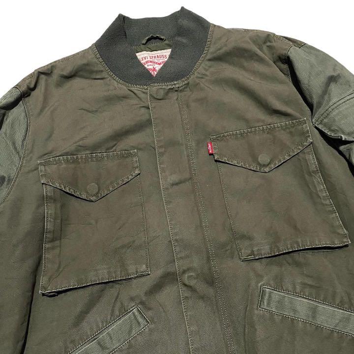 Levis khaki green utility pocket bomber 