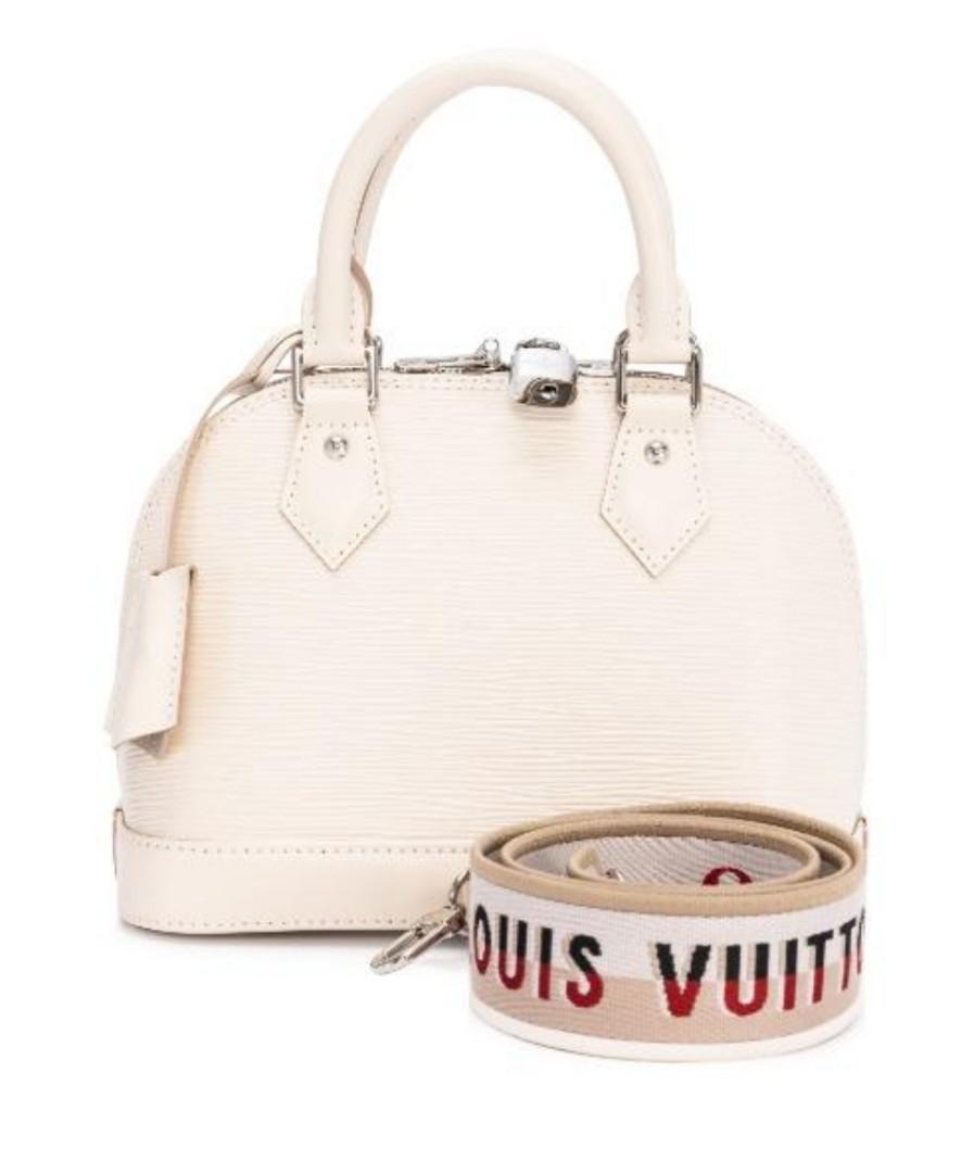 Alma bb leather handbag Louis Vuitton White in Leather - 34483715