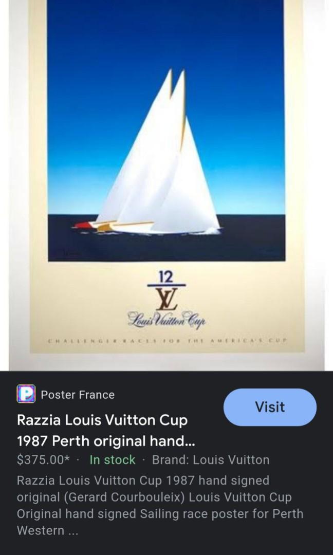 Vintage poster Louis Vuitton Cup 1987 by Razzia 1986