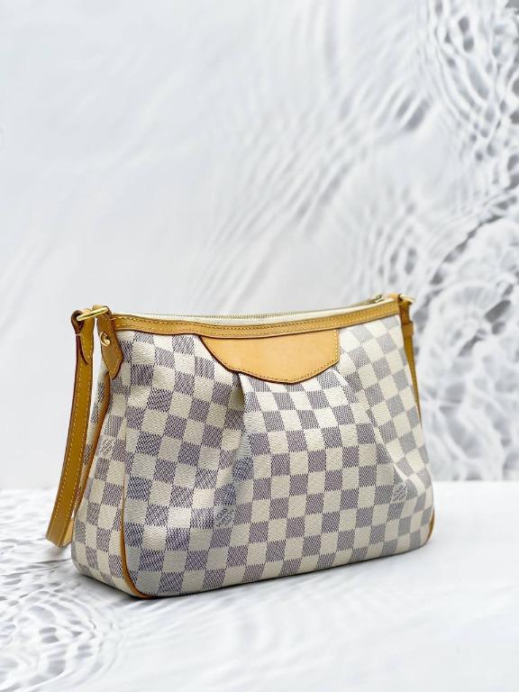 Louis Vuitton Damier Azur Siracusa Pm Canvas Crossbody Bag (pre