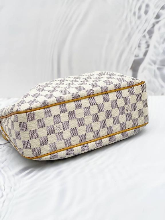 Louis Vuitton Siracusa PM Damier Azur Crossbody Purse White Handbag  Messenger