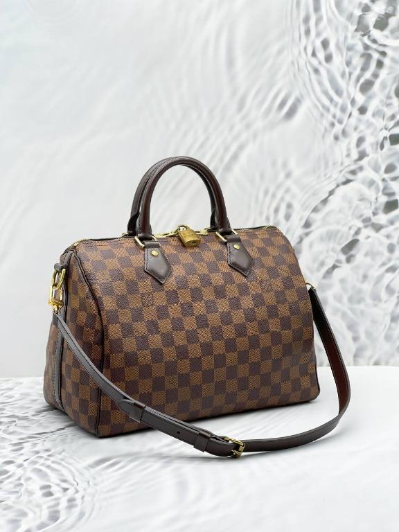 Louis Vuitton Damier Ebene Canvas Speedy Bandouliere 30 Bag Louis