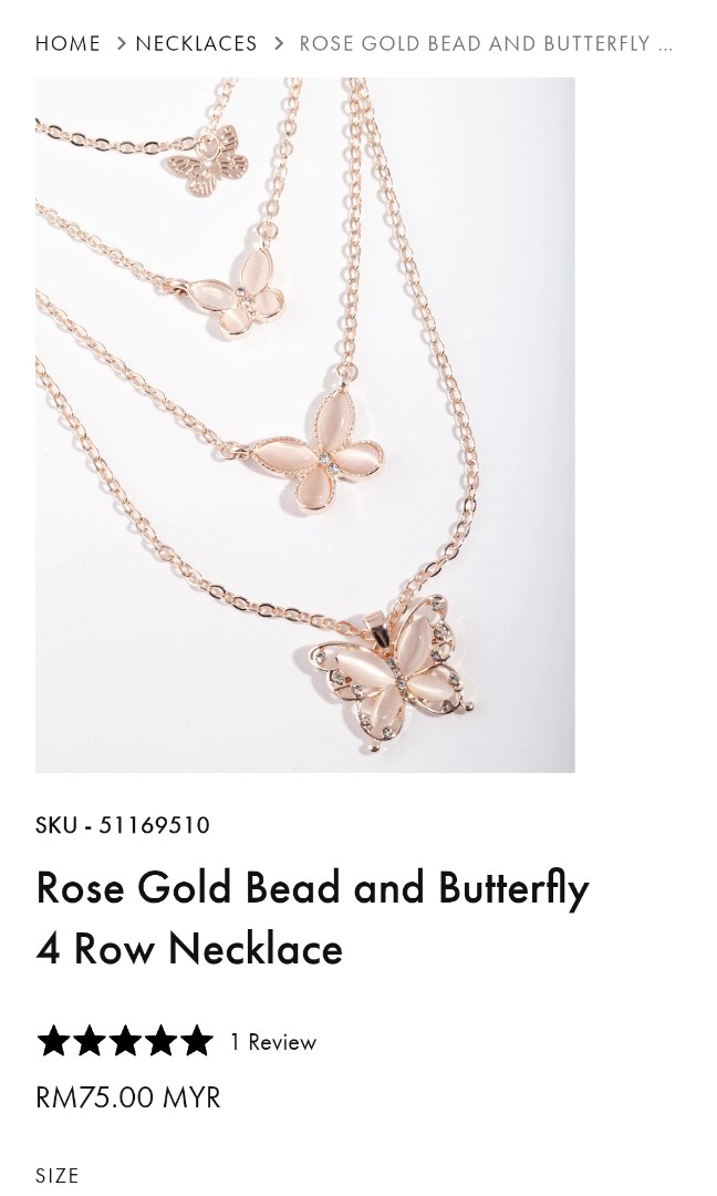 Rose Gold Diamante Adjustable Chain Necklace - Lovisa
