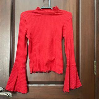 mango red long sleeves
