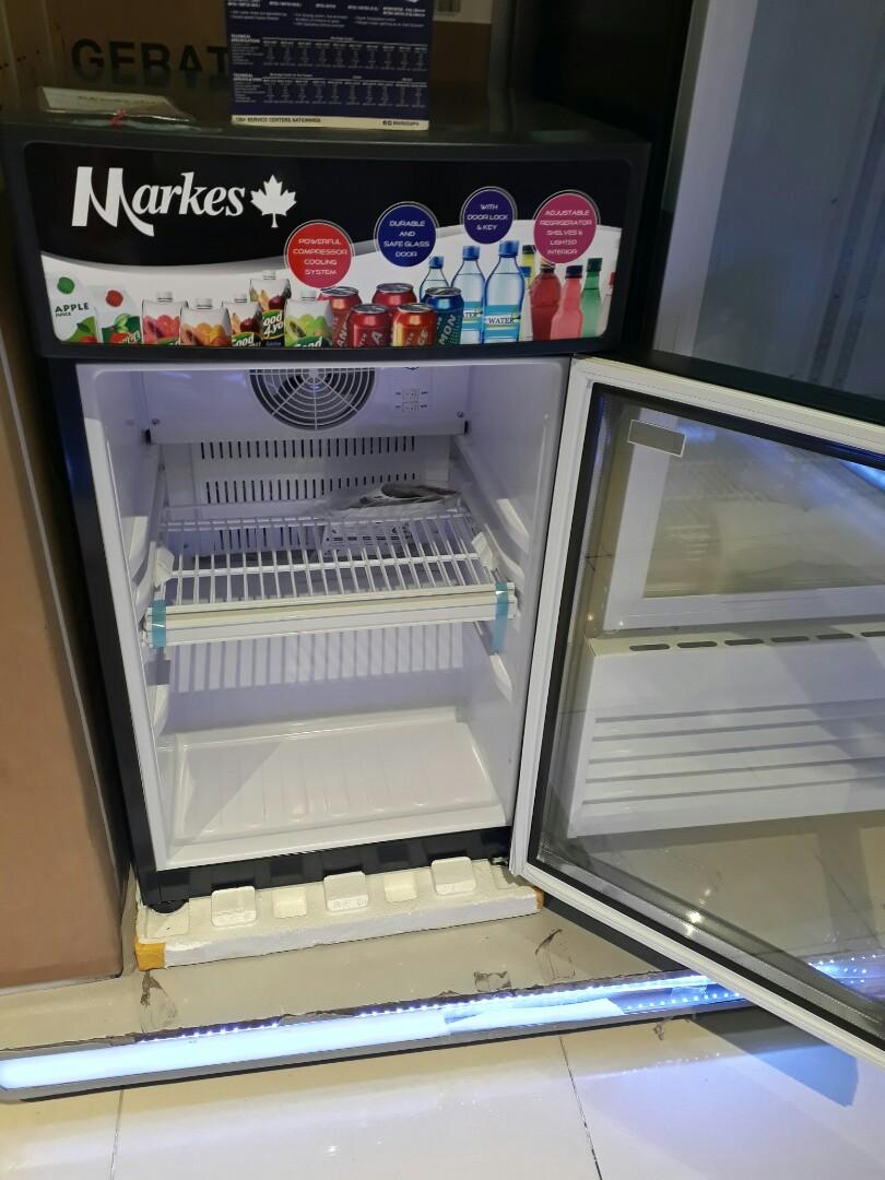 Markes Glass Showcase Beverage Cooler Refrigerator Upright Chiller, TV