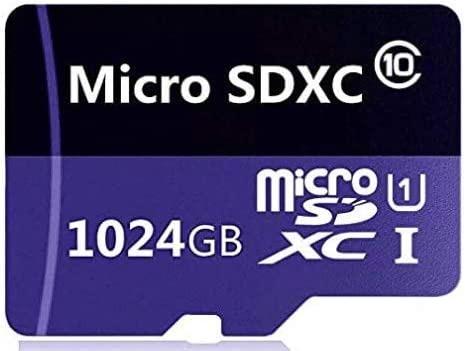 Tablets and Other Compatible Devices 1024GB Micro SD Card High Speed Class 10 SDXC with Free SD Adapter Designed for Android Smartphones 1024GB-B 