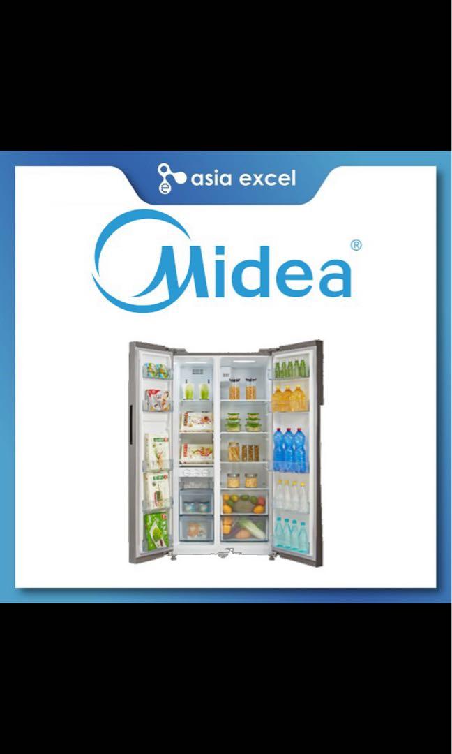 MIDEA MRM584S 515L STAINLESS STEEL SIDE BY SIDE REFRIGERATOR, TV & Home