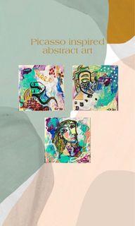 Mini paintings (Picasso inspired abstract art)